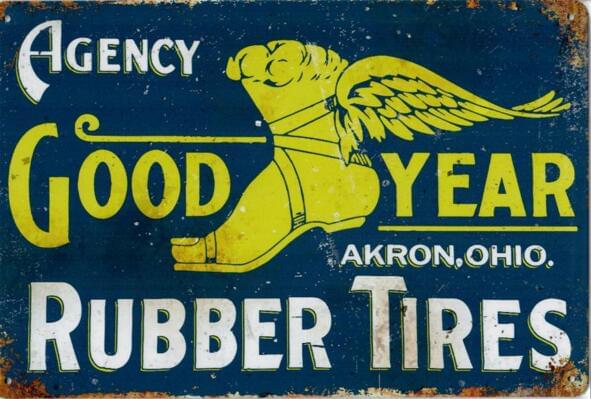 Goodyear Rubber Tyres - Old-Signs.co.uk
